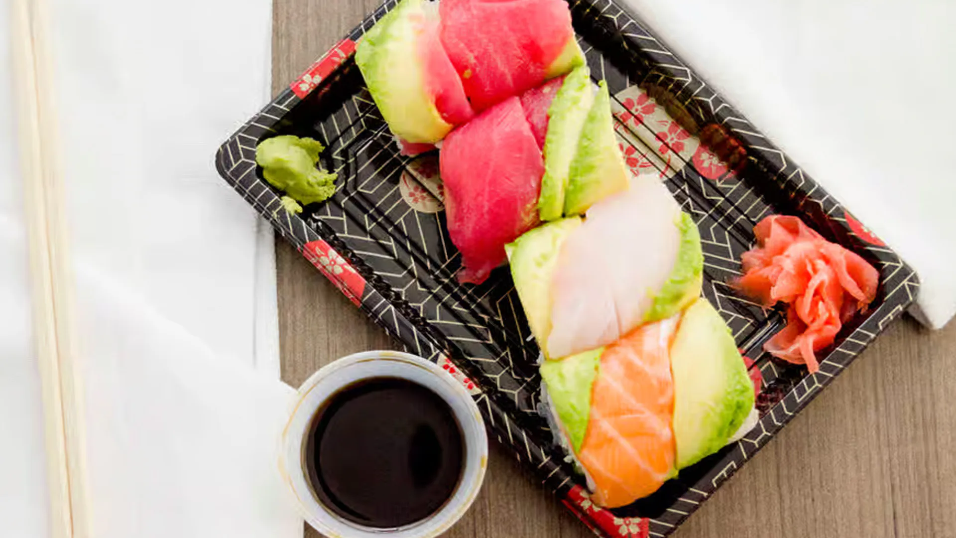 Rainbow Roll at Hokkaido Sushi & Steakhouse, Japanese Restaurant in Palm City